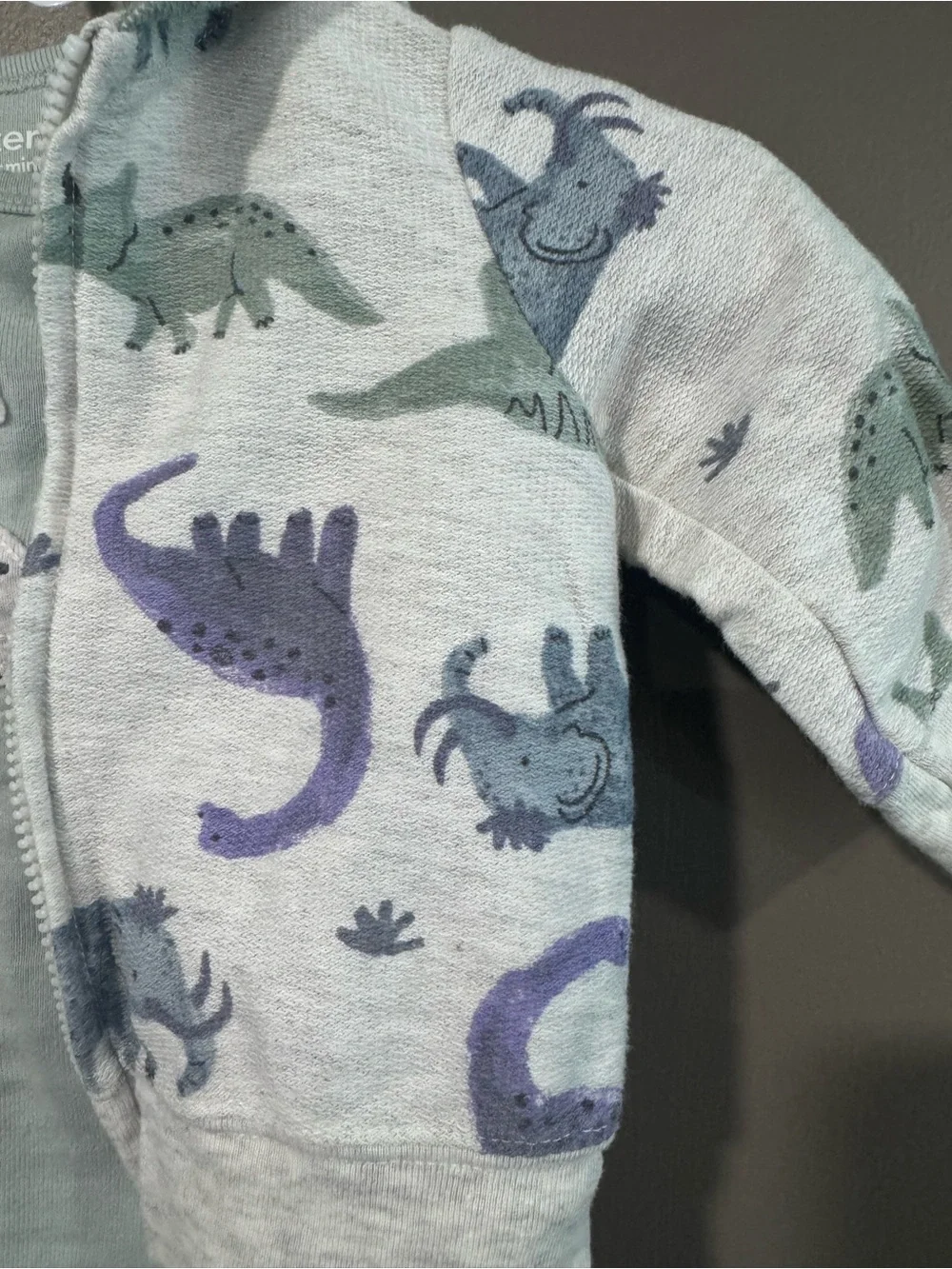 Carter's Light Blue Dino Hoodie Three-Piece Set